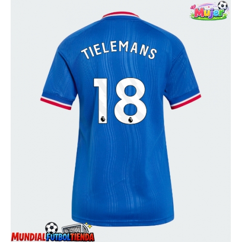 Camiseta Manchester United Youri Tielemans #18 Segunda Equipación Replica 2026-27 para mujer mangas cortas